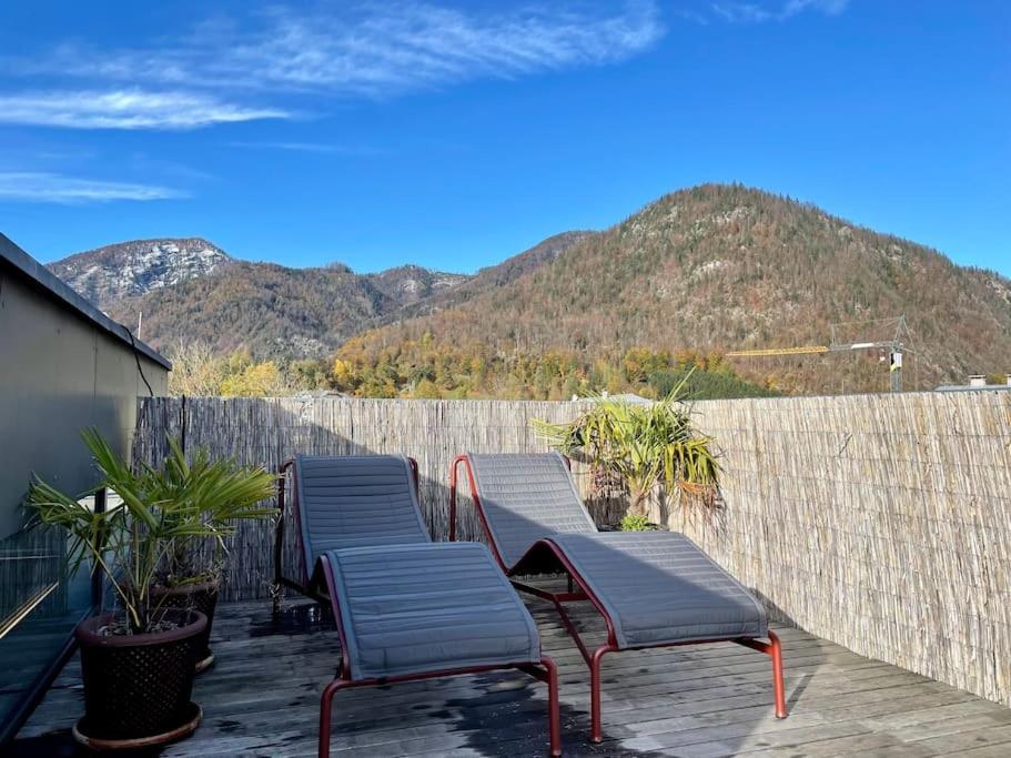 Ferienwohnung Luxus Penthouse Mit Panoramablick Bad Ischl Exterior foto